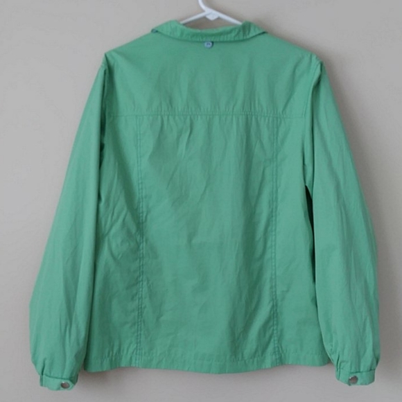 The Tog Shop Zippered Fall Lined Lightweight Coat M Green Blue Accent - Picture 8 of 16
